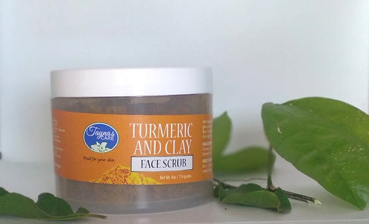 Taynas Body Care Turmeric & Clay Face Scrub with Kaolin Clay - Taynas Body Care