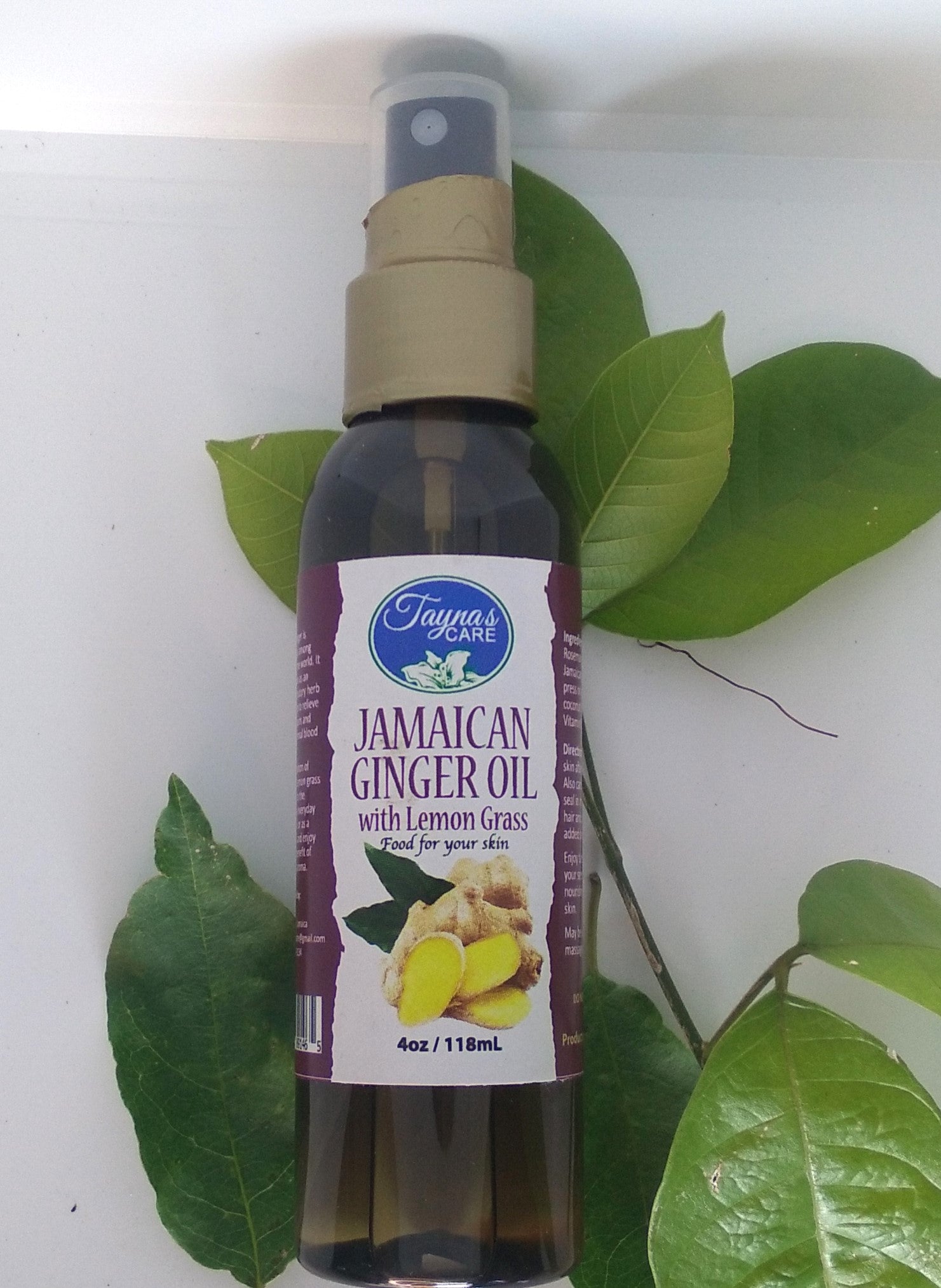 Taynas Body Care Jamaican Ginger Oil with Lemongrass - Taynas Body Care