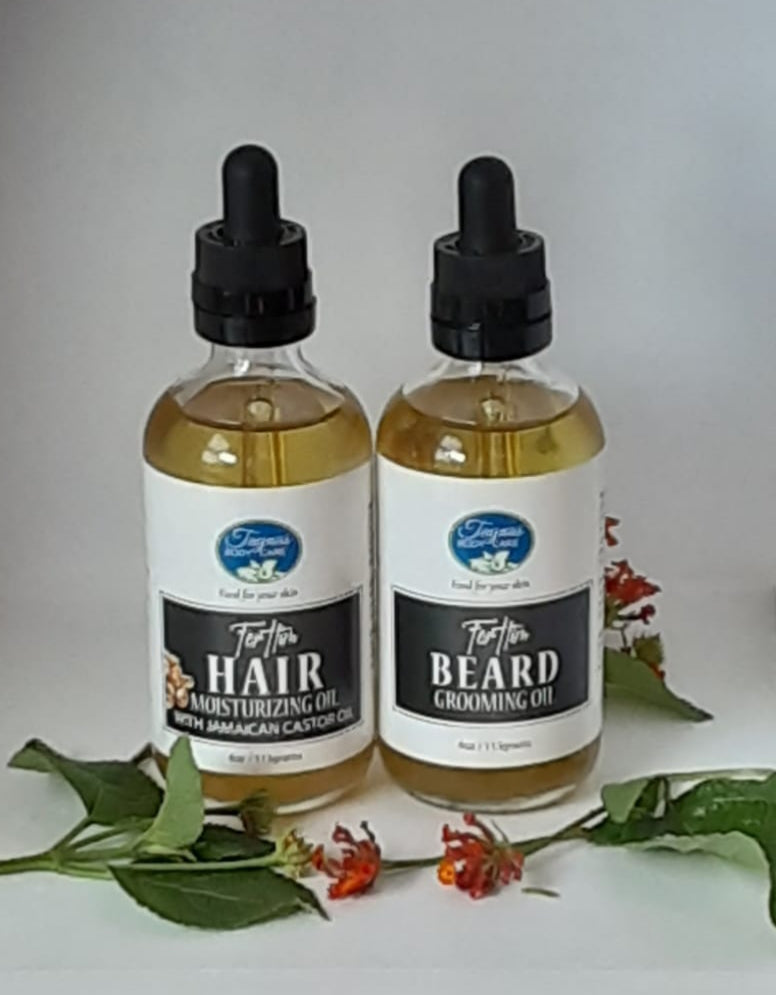 For Him Hair Oil and Beard Oil Combo