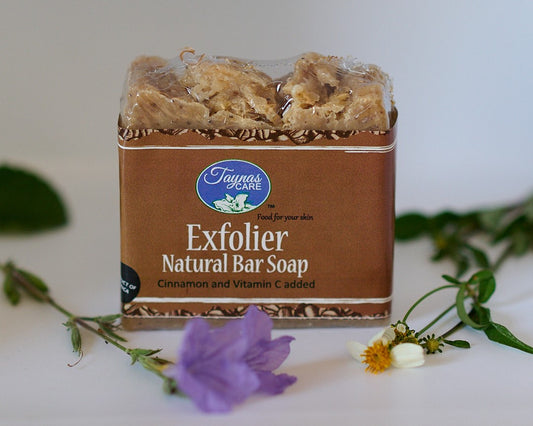 EXFOLIER NATURAL BAR SOAP (Coffee, Cinnamon & Vitamin C) - Taynas Body Care