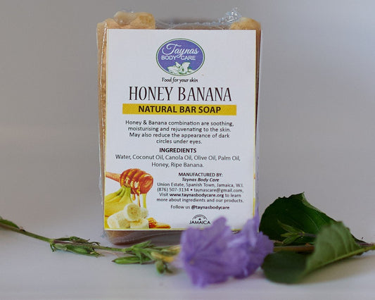 HONEY BANANA NATURAL BAR SOAP - Taynas Body Care